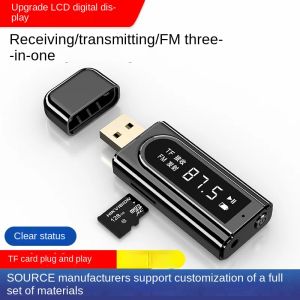 アダプターK9 USBカーFMラジオBluetooth Receiver MP3再生AUX3.5デュアル出力ステレオトランスミッターワイヤレスアダプターTFカードリーダー