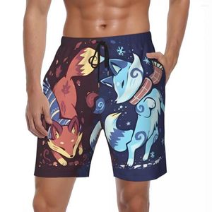 Shorts Shorts Summer Board Men Autumn Manga Design Ctue Beach Short Short Short Stylish Swim Trunks Plus size