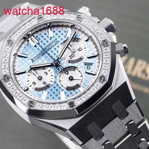 Mens AP Wrist Watch Royal Oak 26715ST Ice Blue Automatic Mechanical Dial With 38mm Precision Steel Timing Watch