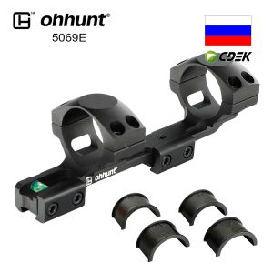 Scopes ohhunt 11mm 3/8" 11mm Hunting Scope Rings 1 Inch 25.4/30mm Offset Scope Mount with Bubble Level