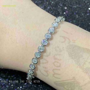 Prezzo all'ingrosso D VVS Moissanite Tennis Bracciale da 4 mm Impostazione ghiacciata a diamante Moissanite Diamond Tennis Gioielli hip-hop