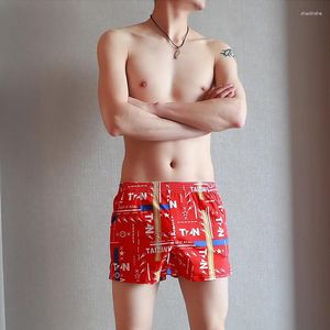 Underpants Youth Sexy Underwear For Young People Fashion Print Panties Mid Waist Aro Pants Loose Size Boxer Shorts Student Bottom Lingerie