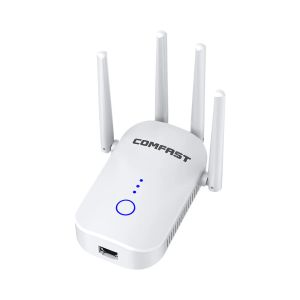 Router WiFi Extender 1200 Mbit / s Wireless Wi Fi Repeater Dual Band 2,45GHz W IFI Router Langstrecke Booster 4 Antenne WiFi -Verstärker