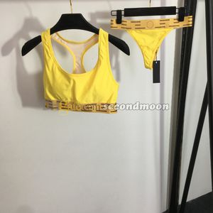 Elastischer Gurtbikini -Set Frauen schwimmen geschnittene obere sexy thong badekleidung geteilte badeanzug