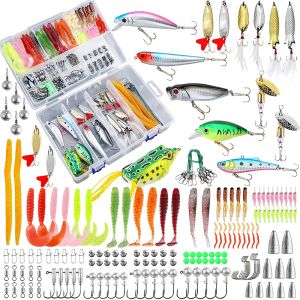 Accessories Lure Set Freshwater and Saltwater Universal Fake Bait Sequins Soft Bait Buckeye Thunderfrog Minnow Lure Set Fishing Supplies