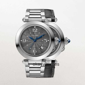 DALS حركة الساعات التلقائية Carrtier Pasha Series Mechanical Wristwatch Precision Steel Precition Watch Dual Strap Watch