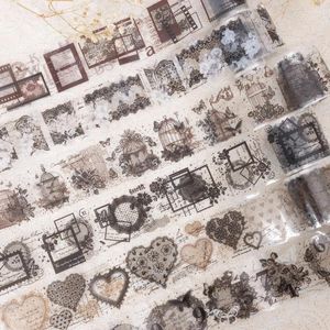 Hediye Sargısı 60mm 2m Vintage Dream Dantel Pet Siyah Bant Scrapbooking Art Sticker Diy Önem Dergisi Kolaj Planlayıcı Malzemeleri Süsleme Malzemeleri