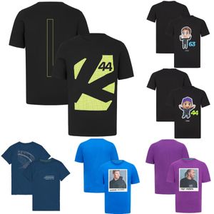 2024 Ny F1-förare 44 63 T-shirt Formel 1 Team Racing Logo T-shirt Sommarfans Men Jersey Fashion Sports Tops T-shirts unisex