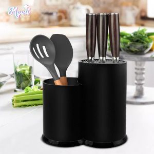 Porta multifunzione del coltello per coltello a blocchi di coltello stand utensil coltellino stoccaggio con slot slot in plastica coltelli da cucina utensile da cucina