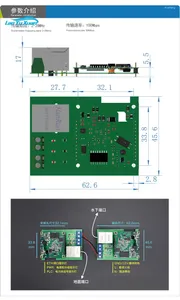 Fjärrkontroller ROV Power Carrier 100m Ethernet Communication Module Line Video Transmission Underwater Robot