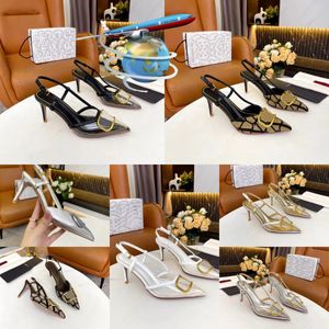 Summer Designer Heel New Rivet High-Heeled Shoes Dress Shoes Women Naken Color Leather Shallow Pointed Toe Sexy Party 35-41