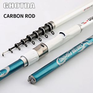 COMBO GHOTDA Fiskestång Rock Rod Sea Fish Rod Telescop Spinning Rod Carbon Telescop Pole Rod Feacher Karp Fish Rod