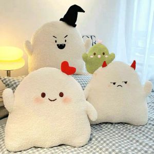 Dolls Soft Red Heart Smile Ghost Throw Pillow Plush Toy Stuffed Evil Magic Hat Tusks Gentman Spirit Green Cactus Chair Cushion