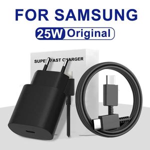 Per Samsung S23 USB Tipo C 25W Caricatore super veloce PD PD UK Adattatore di alimentazione a parete per Galaxy S24 S22 S20 21 Plus Fe A54 A14 Accessori Wall Charging Eu Us Power Charge