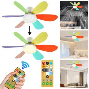 Ceiling Lights 2 In 1 Socket Fan Light With Remote Control Electric 6 Blades Dimmable 3 Gear Adjustable For Garage Office