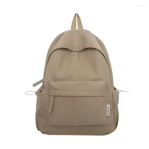 Zaino in borsa per adolescenti per ragazze a colori solidi donne bookbags studentessa studentessa borsa grande fiorini neri graziosi nylon borse