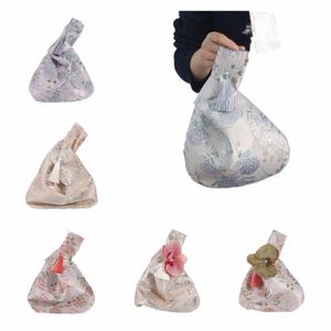 förvaringspåsar kosmetisk väska temperament tofs knut handledspåse liten artikel påse chegsam accores ny kinesisk stil handväska c2dk#