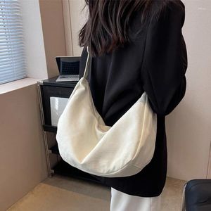 Hobo Shoulder Bags Women Solid Harajuku All-match Simple Multifunction Handbags Large Capacity Crossbody For Teens Purse