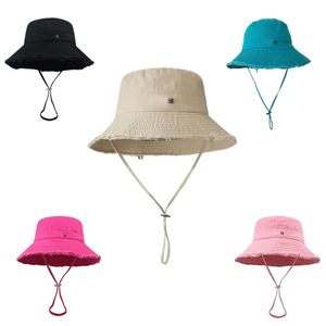 Bucket hat le bob designer caps woman summer high quality solid color mens hats sunlight classic flat cap versatile outdoor leisure pink hg151 H4