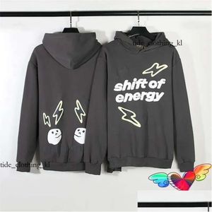 Men's Hoodies Sweatshirts Mens brokens planets Hoodies Shift of Energy Hoodie Men Women Foam Print Hip Hop Plovers Fleece Sweatshirts 396