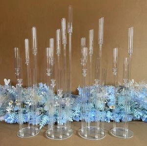 Acrylic Candlestick Centerpieces Road Lead Candelabra Centerpieces Wedding porps Christmas deco