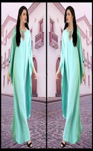 Arabic Kaftan Indian Evening Dresses Chiffon Formal Party Gowns Arabian Abaya Beaded Elegant Prom Dress Robe6957416