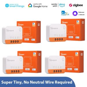 Kontrola Sonoff Zbminil2 Zigbee DIY Smart Switch Moduł 2 Way Kontrola Brak neutralnego przewodu wymaganego dla inteligentnego domu Alexa SmartThings Google