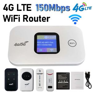 Routers 150Mbps 4G LTE WiFi Router Portable Pocket Wifi Router Mobile Hotspot Wireless Unlocked Modem With Sim Card Slot Repeate 2100mAh
