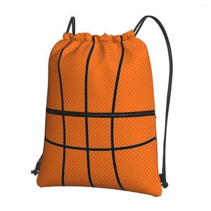 Kopplingspåsar basketballryggsäck med dragkedja med dragkedja Sports Gym Bag Reversible String Sackpack för yoga