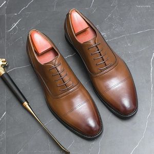 Casual Shoes Handmade Men Leather Formal Dress Oxfords British Style Wedding Flats Soft Breathable Walking Office Sneakers
