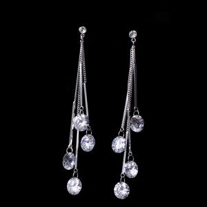 Orecchini Nuovi gioielli in argento in argento AUTENTICHE AUTENZIONE Crystal a forma di lacrima da Swarovskis Ladies Orecchini