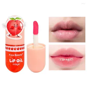 Lip Gloss Cute Crystal Jelly Moisturizing Oil Plumping Color Change Peach Makeup Sexy Plump Glow Tinted Plumper