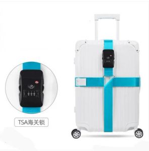Accessories TSA Customs Lock Luggage Cross Belt with Password Adjustable Travel Suitcase Band Luggage Suitcase Rope Straps Travel Accessory