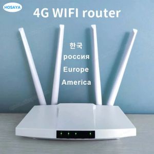 Routery LC112 ROUTER KARTA SIM WIFI 4G CPE Hotspot Antenna 32 Użytkownicy RJ45 WAN LAN LTE 4G Modem Dongle