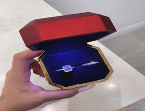 2pcs anéis de casal jóias de luxo 925 STERLING PRATA PRIMEIRA CUNDO ANELFOME