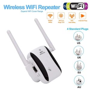 Roteadores 500m 4g 5g WIFI REPETADOR DE WIFI sem fio 300Mbps Wi -Fi WiFi Extender Signal Amplifier 2 Antenna Booster Points de acesso