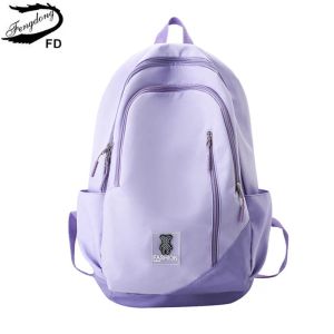 Borse fengdong High School Backpack Girl BookBag Bag Student Borse School Student Ultra Light Big Bigs per ragazze regalo