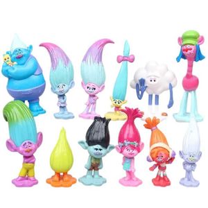 Action Toy Figures 3-6cm 12pcs/Set Trolls Branch Critter Skitter Figures Trolls Children Trolls PVC Action Figure Toy Cartoon Character Kids Gifts T240422