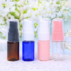 Speicherflaschen 1pcs 10g/ml mehrfarbige Plastikpumpenflasche Shanpoo Lotion Creme Kosmetische Emulsion kleine Probe leere Packung