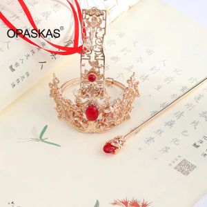 Schmuck Haarnadeln Chinesische Haarklammern Tiaras für Frauen Cintage Strass Ribbon Hanfu Haarzubehör Traditionsmädchen Brautschmuck