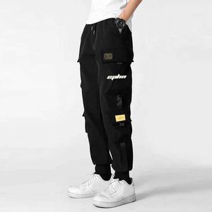 Men's Pants Multi Pocket Drawstring Cargo Pants Mens Casual Cargo Pants For Summer Autumn Outdoor Y2404220QK2