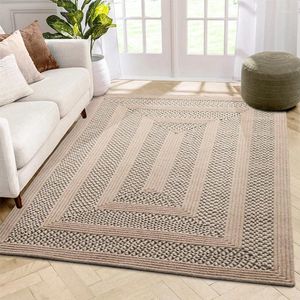 Carpets Handwoven Carpet Natural Wool Living Room Sofa Household Light Luxury Ins Bedroom Bedside Blanket