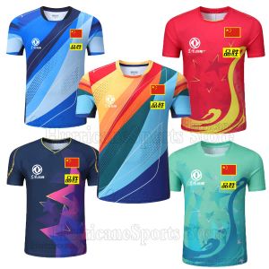 T-shirt 2023 Campionato Cina Team Table Tennis Shorts Shorts Men Children Badminton Maglietta da tennis Kit Sport Kit