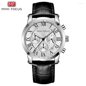 Armbandsur herrklockor Top Fashion Sports Quartz Leather Strap Luminous Hands Reloj Hombre Relogio Masculino