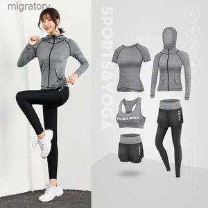 Damen -Trailsuits Womens Casual Sportswear Set Yoga -Anzug Running Frühling Herbst Mode YQ240422