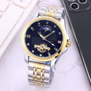 Męskie oglądać Oujiatuo Wheel Watch Watch Watch Automatic Mechanical Steel Business Mens Watch