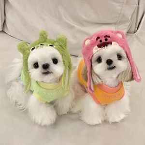 Abbigliamento per cani peluche inverno cappello da pet per animali