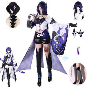 Anime Costumes Acheron Cosplay Game Honkai Star Rail Acheron Cosplay Come Dress Wig Shoes Full Set Women Roll Play Carnival Party Clothes Y240422