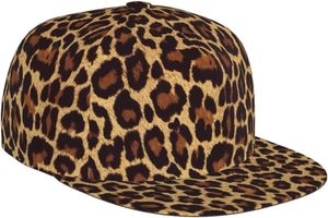 Cool Cheetah Leopard Flat Bill Hat Unisex Baseball Cap Hip Hop Style Flat Percor Blant Регулируемый 240407