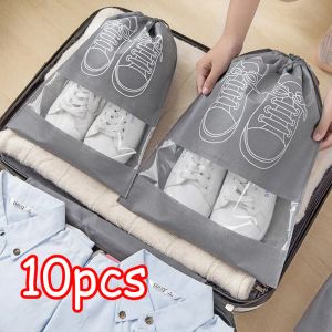 Taschen 10/5pcs Schuhe Aufbewahrungstaschen Schrank Organizer Nicht gewohntes Reisen Tragbarer Beutel wasserdichte Taschenkleidung Klassifizierter Hangbeutel 2024